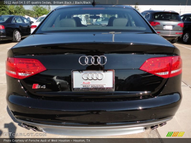 Brilliant Black / Black/Black 2012 Audi S4 3.0T quattro Sedan
