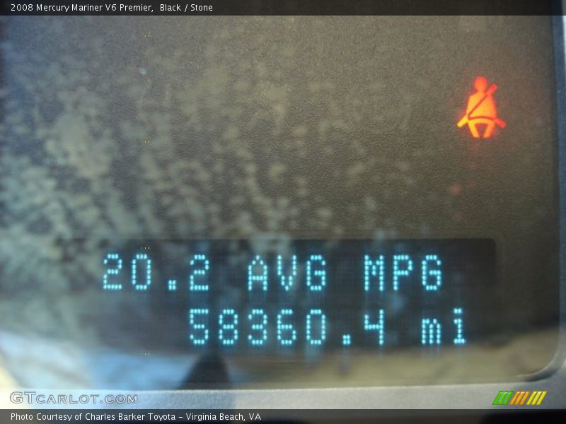 Black / Stone 2008 Mercury Mariner V6 Premier
