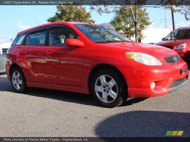 Radiant Red / Dark Gray 2005 Toyota Matrix XR
