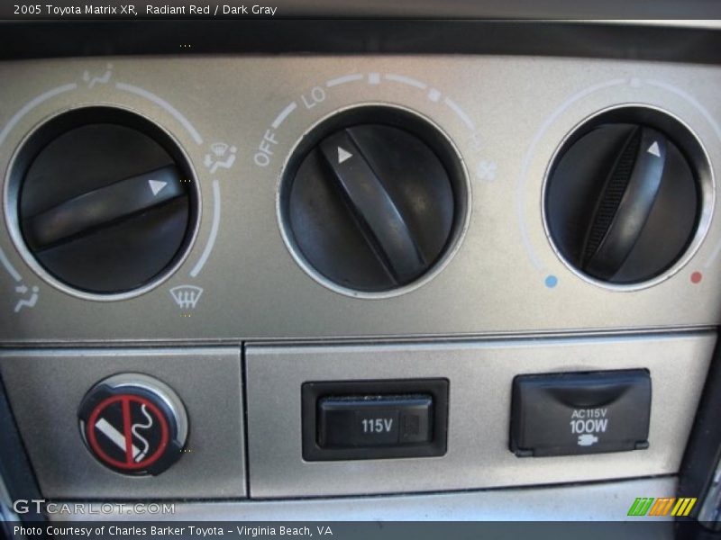 Radiant Red / Dark Gray 2005 Toyota Matrix XR