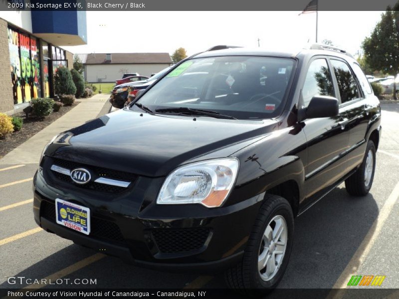 Black Cherry / Black 2009 Kia Sportage EX V6