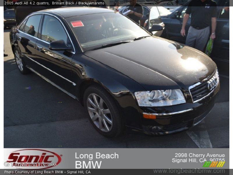 Brilliant Black / Black/Amaretto 2005 Audi A8 4.2 quattro
