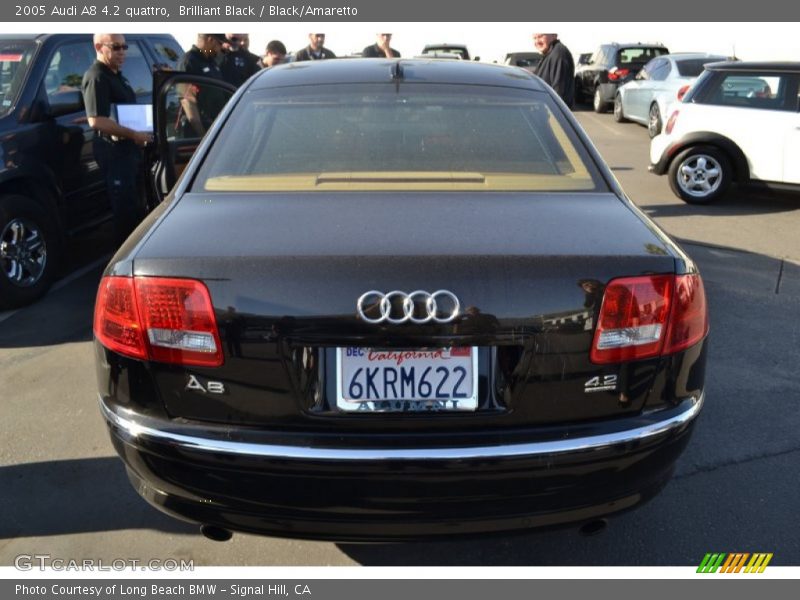 Brilliant Black / Black/Amaretto 2005 Audi A8 4.2 quattro