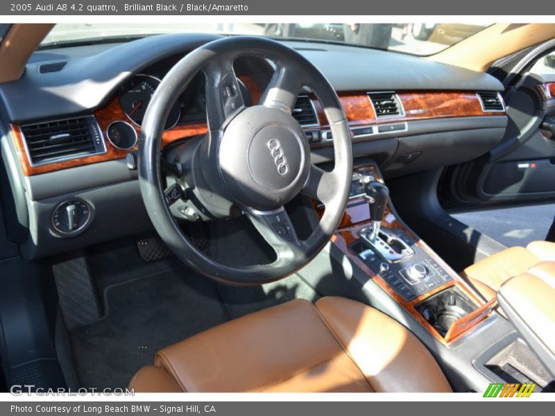 Brilliant Black / Black/Amaretto 2005 Audi A8 4.2 quattro