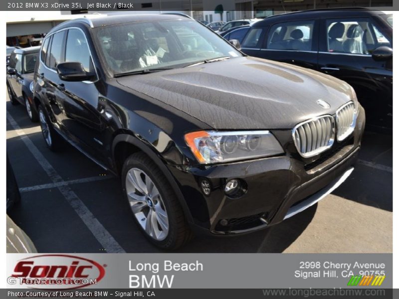 Jet Black / Black 2012 BMW X3 xDrive 35i