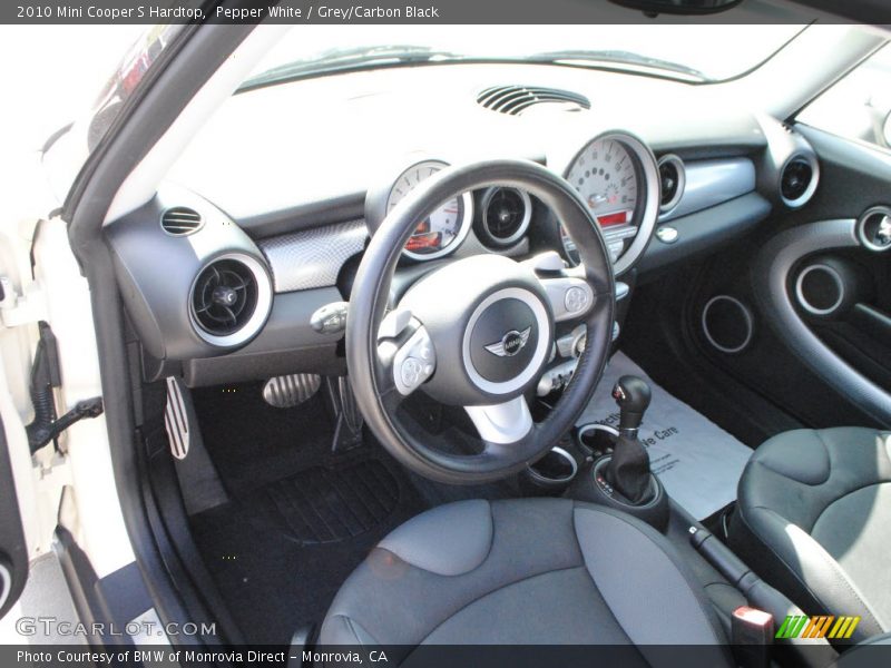 Pepper White / Grey/Carbon Black 2010 Mini Cooper S Hardtop