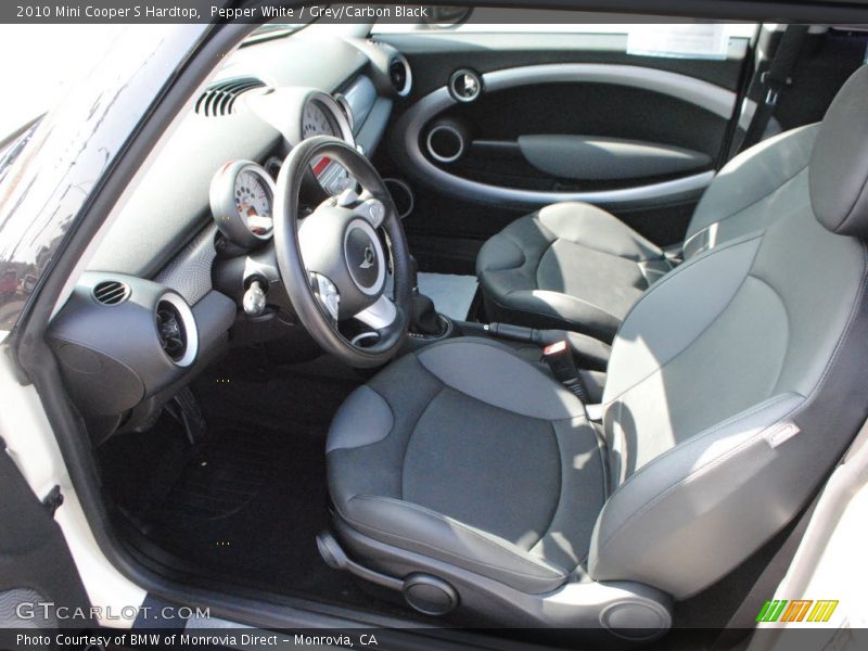 Pepper White / Grey/Carbon Black 2010 Mini Cooper S Hardtop