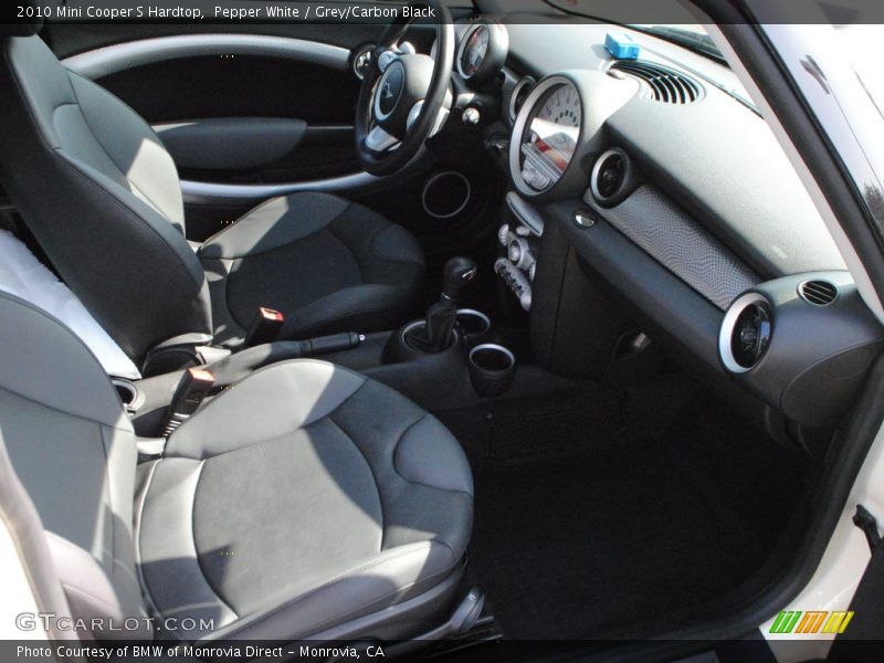 Pepper White / Grey/Carbon Black 2010 Mini Cooper S Hardtop