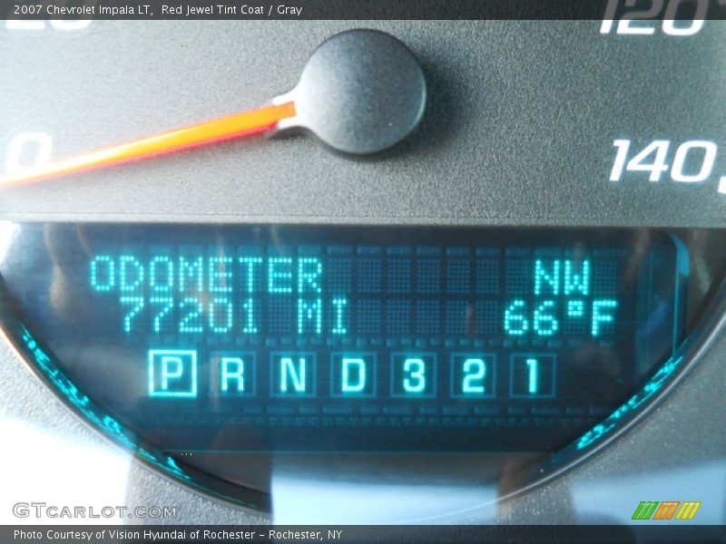 Red Jewel Tint Coat / Gray 2007 Chevrolet Impala LT