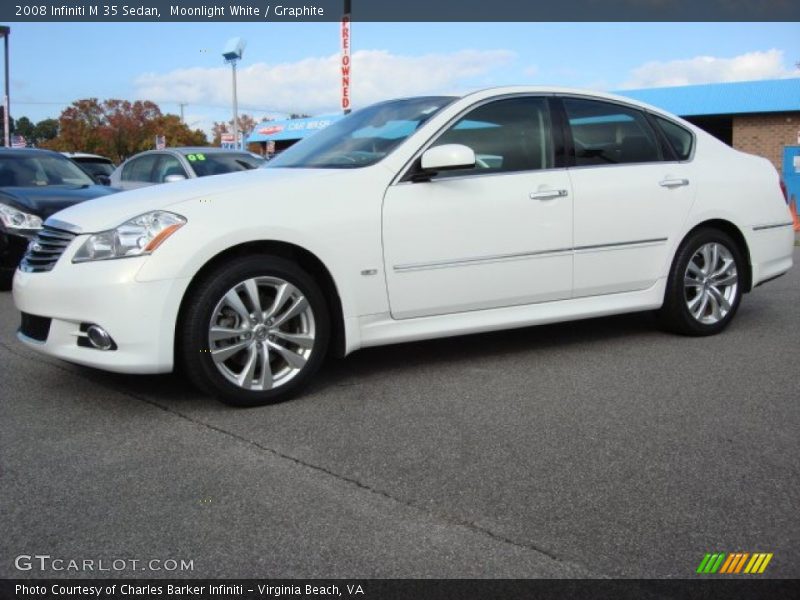 Moonlight White / Graphite 2008 Infiniti M 35 Sedan