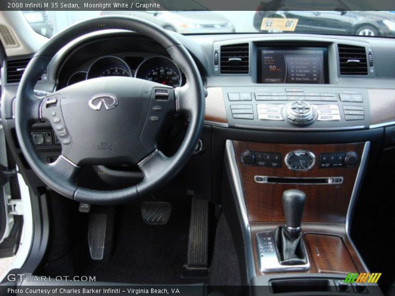 Moonlight White / Graphite 2008 Infiniti M 35 Sedan
