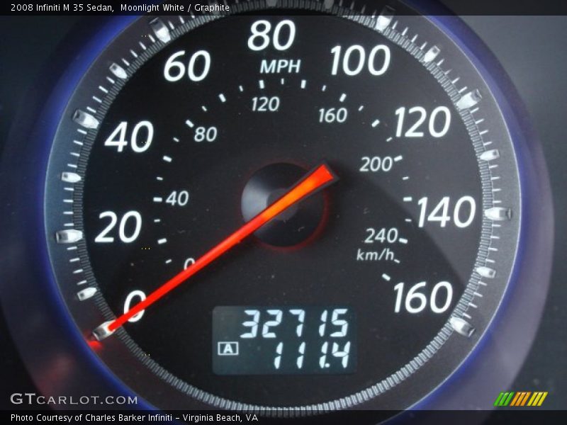 Moonlight White / Graphite 2008 Infiniti M 35 Sedan