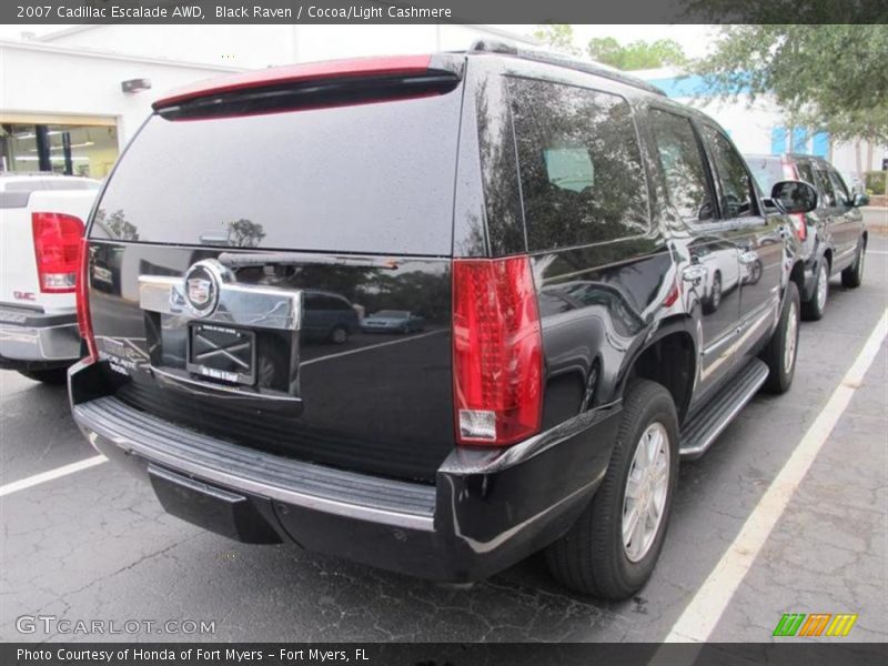 Black Raven / Cocoa/Light Cashmere 2007 Cadillac Escalade AWD