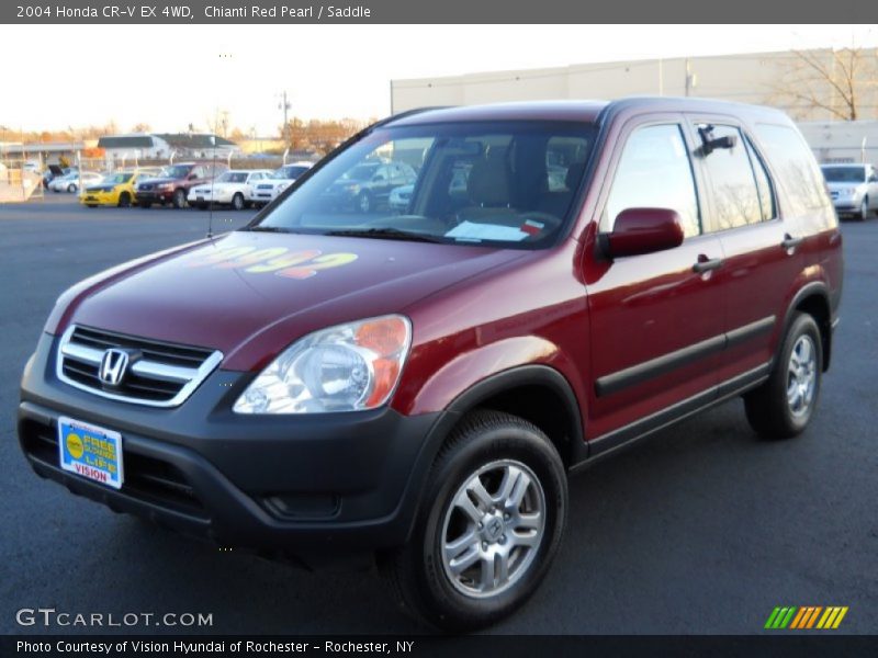 Chianti Red Pearl / Saddle 2004 Honda CR-V EX 4WD