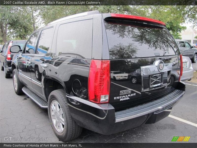 Black Raven / Cocoa/Light Cashmere 2007 Cadillac Escalade AWD
