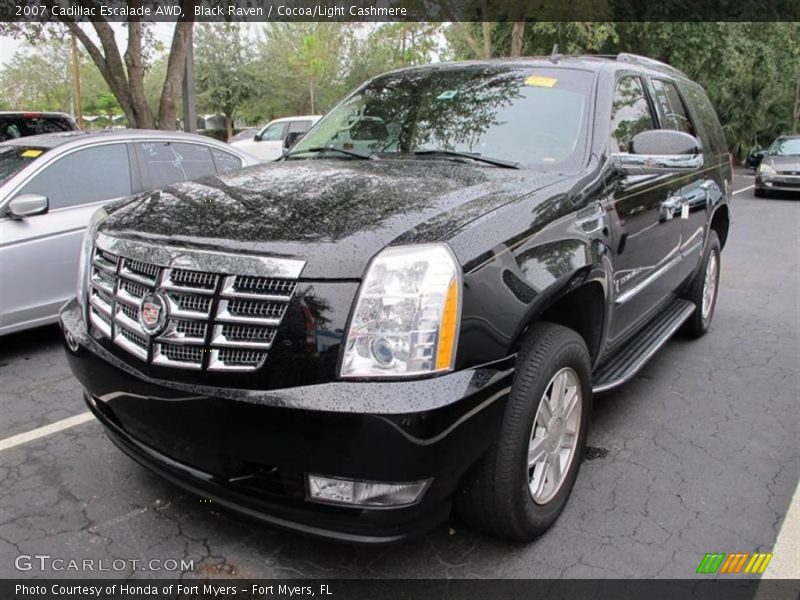 Black Raven / Cocoa/Light Cashmere 2007 Cadillac Escalade AWD