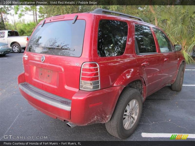 Vivid Red Metallic / Pebble Beige 2006 Mercury Mariner Premier