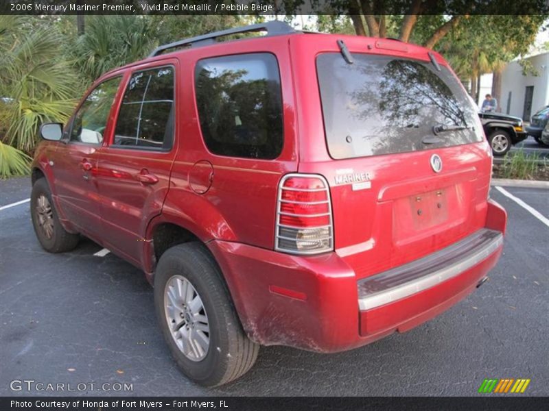 Vivid Red Metallic / Pebble Beige 2006 Mercury Mariner Premier