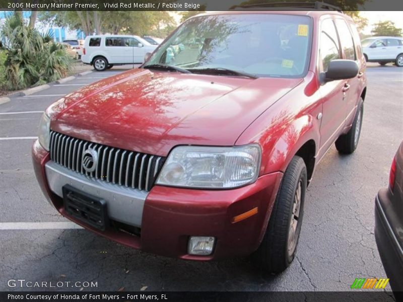 Vivid Red Metallic / Pebble Beige 2006 Mercury Mariner Premier