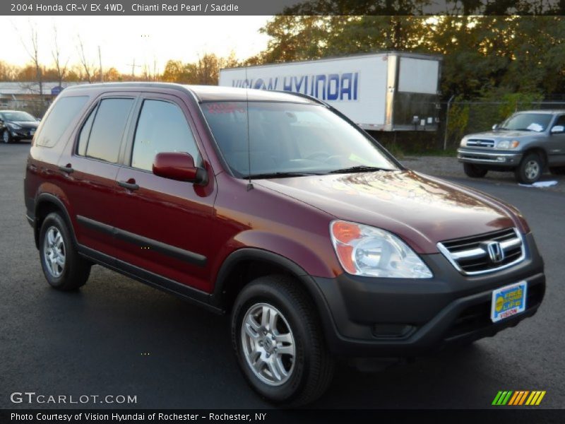 Chianti Red Pearl / Saddle 2004 Honda CR-V EX 4WD