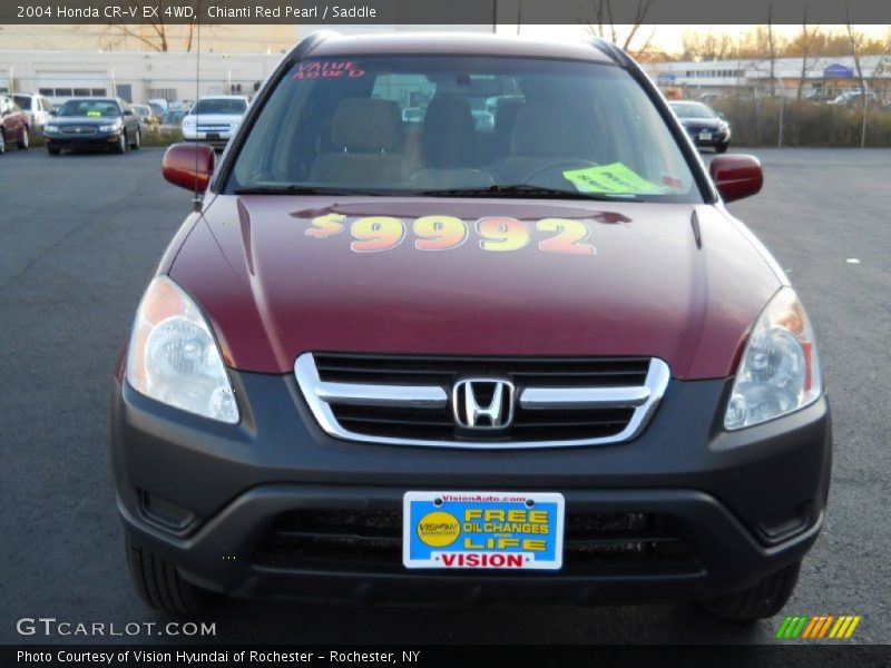 Chianti Red Pearl / Saddle 2004 Honda CR-V EX 4WD