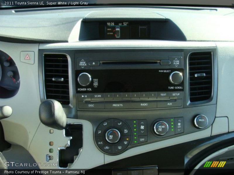 Super White / Light Gray 2011 Toyota Sienna LE