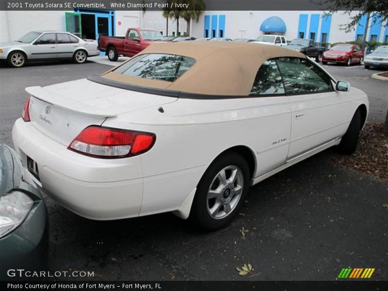 White Diamond Pearl / Ivory 2001 Toyota Solara SE Convertible