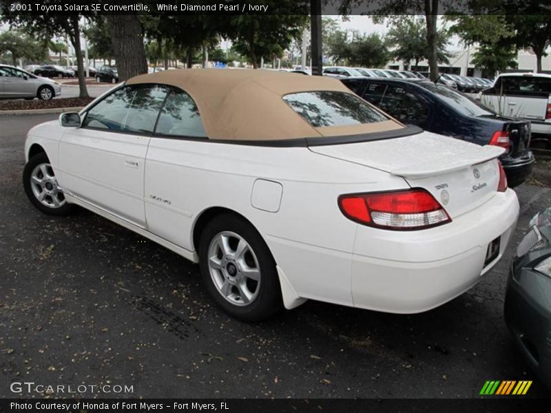 White Diamond Pearl / Ivory 2001 Toyota Solara SE Convertible