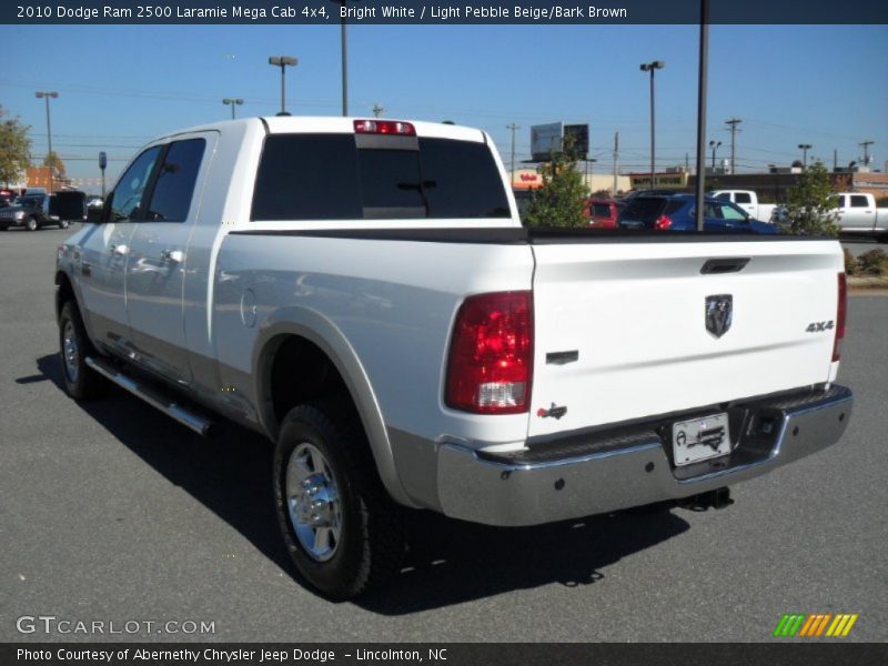 Bright White / Light Pebble Beige/Bark Brown 2010 Dodge Ram 2500 Laramie Mega Cab 4x4