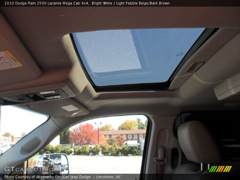 Bright White / Light Pebble Beige/Bark Brown 2010 Dodge Ram 2500 Laramie Mega Cab 4x4