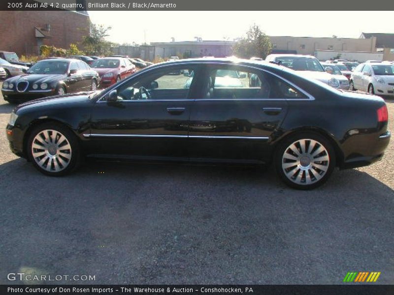 Brilliant Black / Black/Amaretto 2005 Audi A8 4.2 quattro