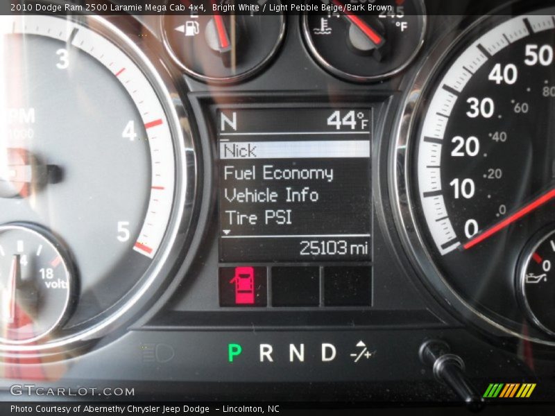 Bright White / Light Pebble Beige/Bark Brown 2010 Dodge Ram 2500 Laramie Mega Cab 4x4