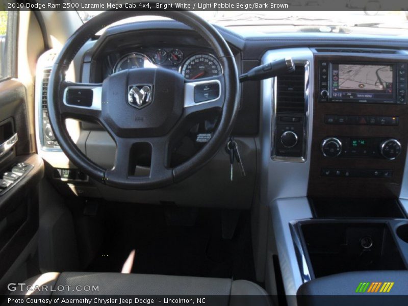 Bright White / Light Pebble Beige/Bark Brown 2010 Dodge Ram 2500 Laramie Mega Cab 4x4