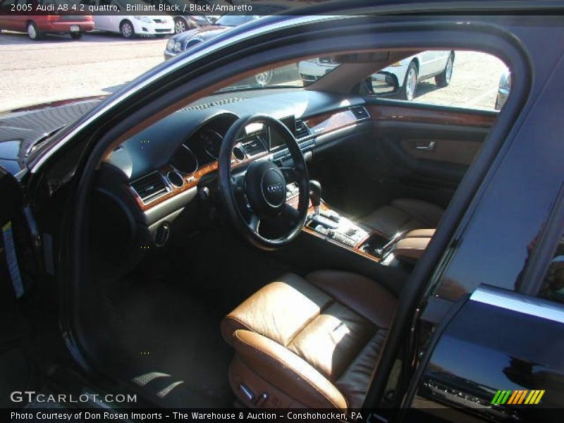 Brilliant Black / Black/Amaretto 2005 Audi A8 4.2 quattro