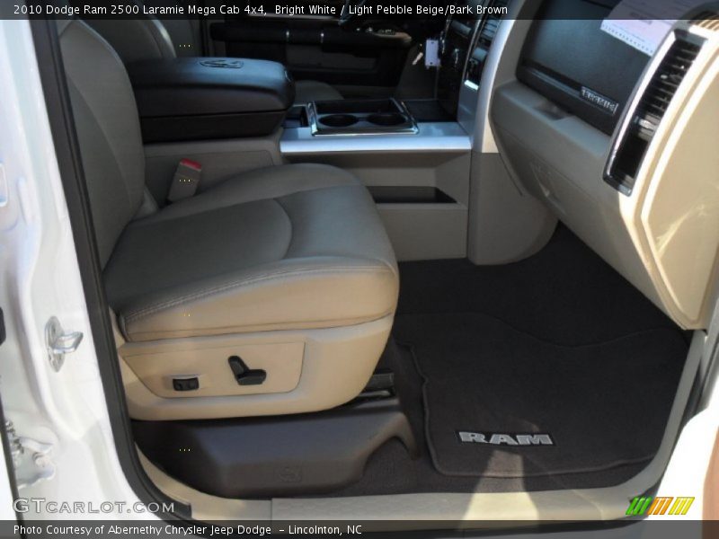 Bright White / Light Pebble Beige/Bark Brown 2010 Dodge Ram 2500 Laramie Mega Cab 4x4