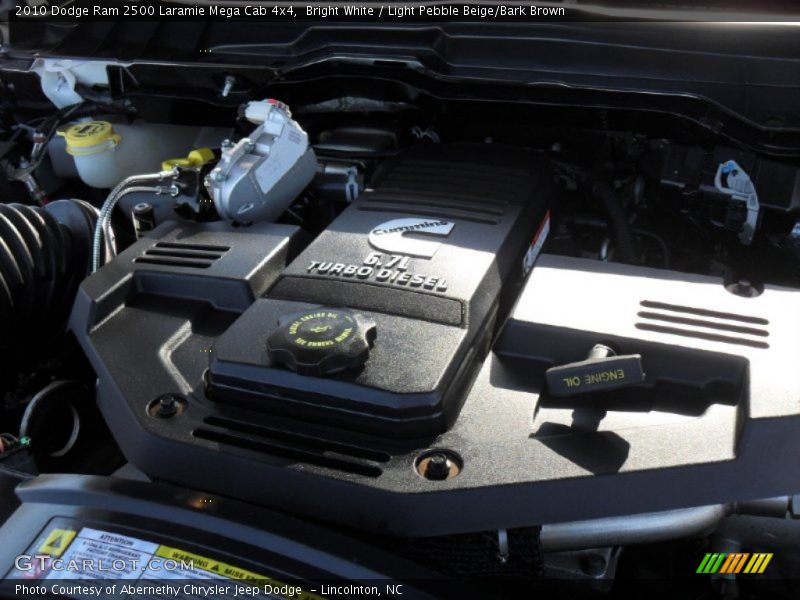 Bright White / Light Pebble Beige/Bark Brown 2010 Dodge Ram 2500 Laramie Mega Cab 4x4