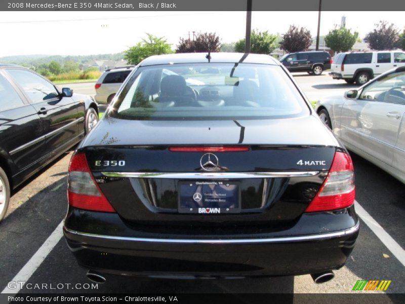 Black / Black 2008 Mercedes-Benz E 350 4Matic Sedan
