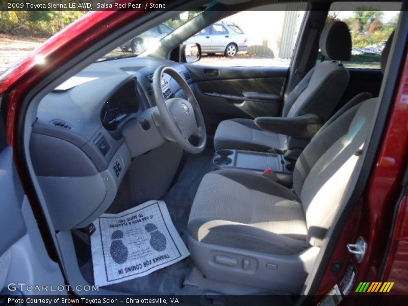 Salsa Red Pearl / Stone 2009 Toyota Sienna LE AWD