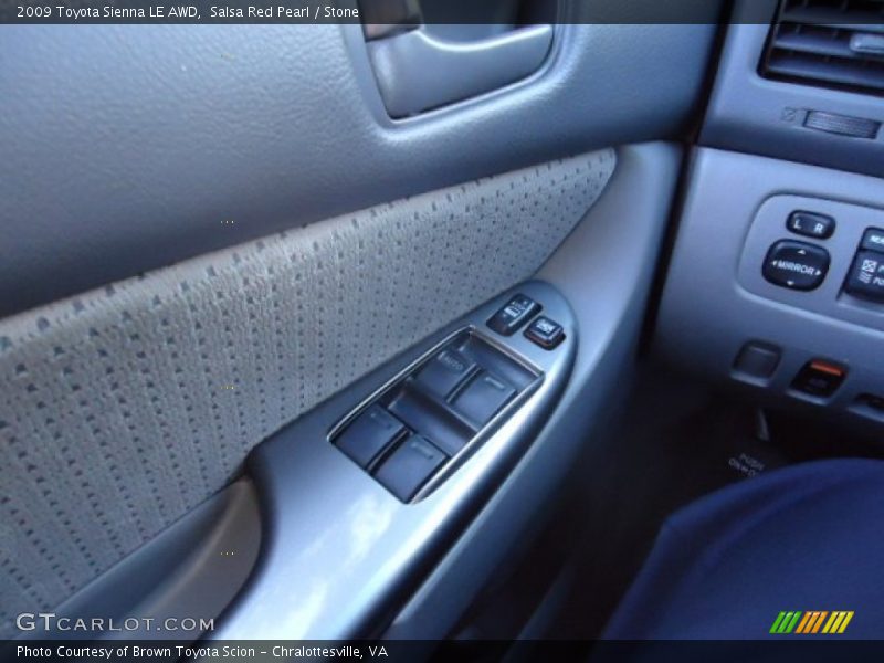 Salsa Red Pearl / Stone 2009 Toyota Sienna LE AWD