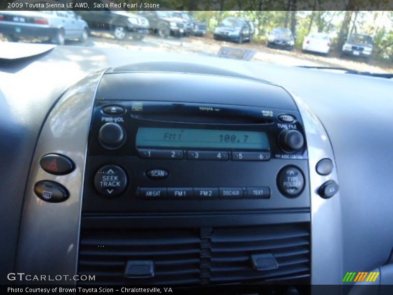 Salsa Red Pearl / Stone 2009 Toyota Sienna LE AWD