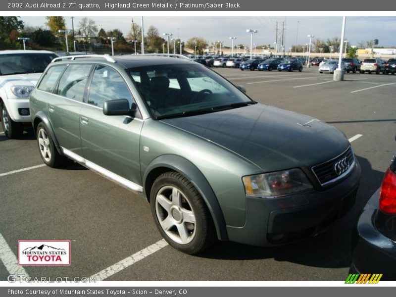 Highland Green Metallic / Platinum/Saber Black 2002 Audi Allroad 2.7T quattro
