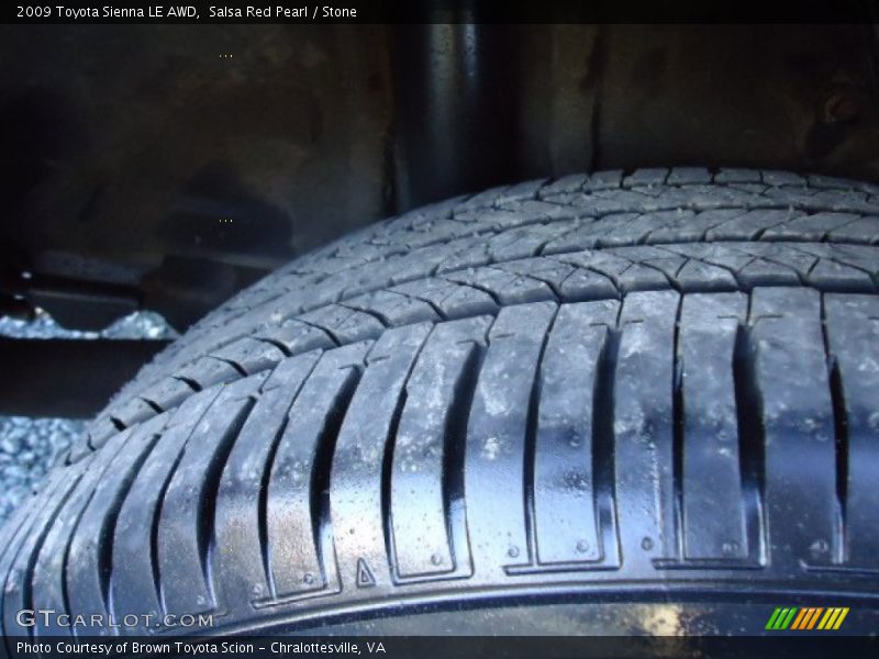 Salsa Red Pearl / Stone 2009 Toyota Sienna LE AWD