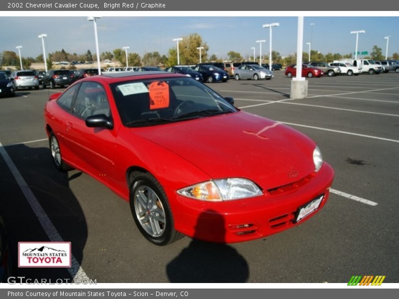 Bright Red / Graphite 2002 Chevrolet Cavalier Coupe