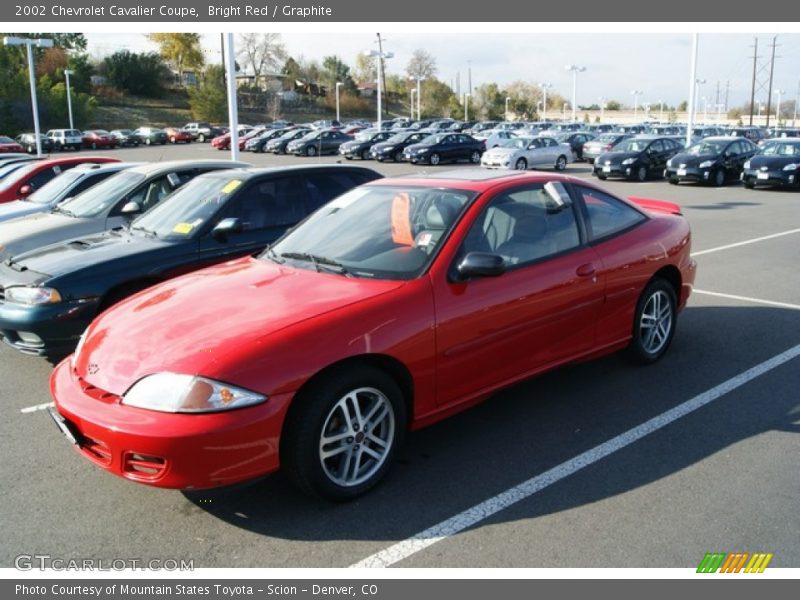 Bright Red / Graphite 2002 Chevrolet Cavalier Coupe