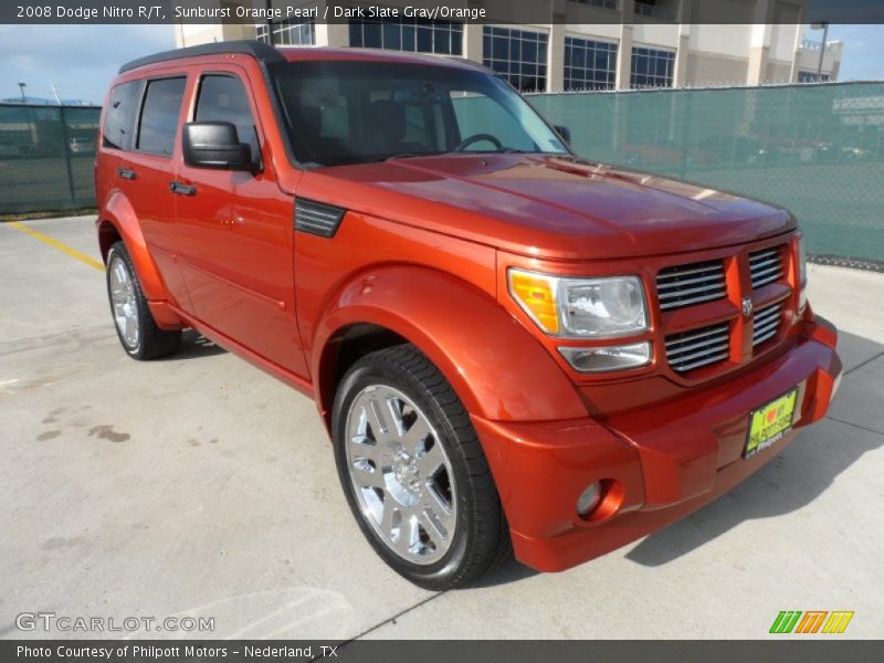 Sunburst Orange Pearl / Dark Slate Gray/Orange 2008 Dodge Nitro R/T