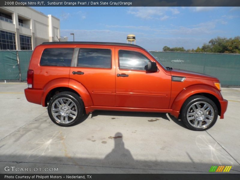 Sunburst Orange Pearl / Dark Slate Gray/Orange 2008 Dodge Nitro R/T