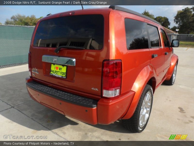 Sunburst Orange Pearl / Dark Slate Gray/Orange 2008 Dodge Nitro R/T