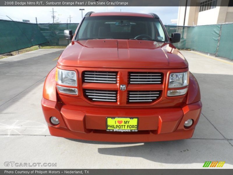 Sunburst Orange Pearl / Dark Slate Gray/Orange 2008 Dodge Nitro R/T