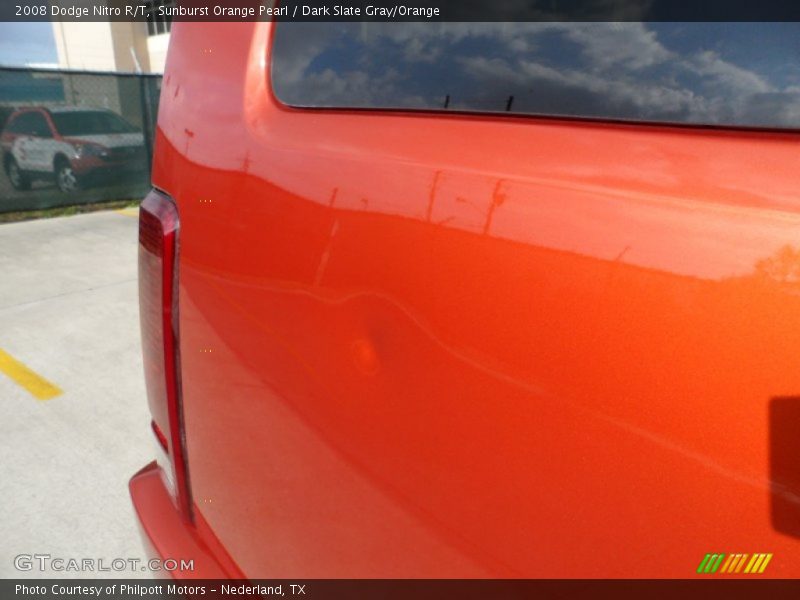 Sunburst Orange Pearl / Dark Slate Gray/Orange 2008 Dodge Nitro R/T
