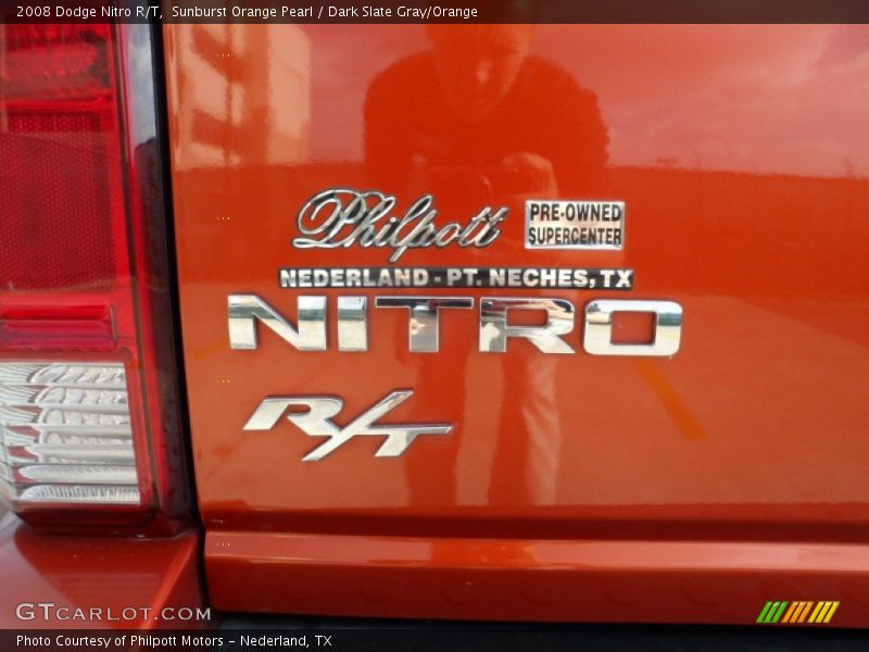 Sunburst Orange Pearl / Dark Slate Gray/Orange 2008 Dodge Nitro R/T